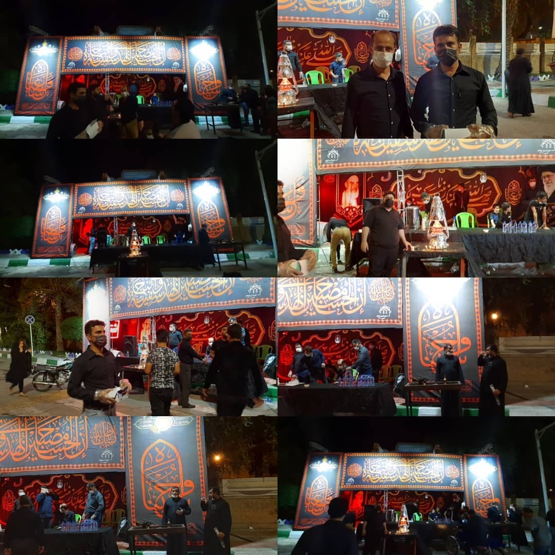 ایستگاه صلواتی روابط عمومی شهرداری و شورای اسلامی شهر شوشتر در شب عاشورا
