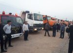 استقرار تیم‌های آتش‌نشانی شهرداری شوشتر در مرز چذابه