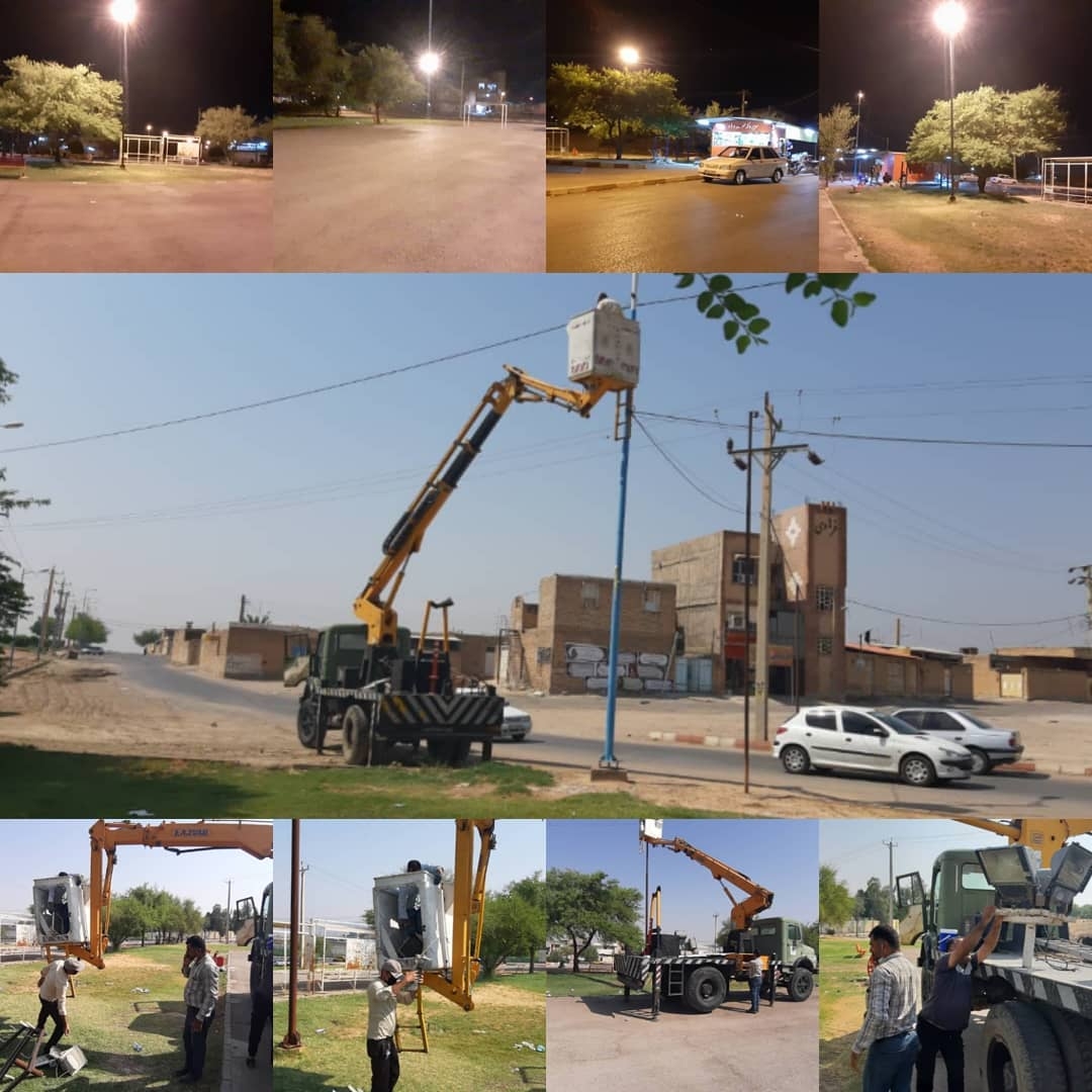اجرای عملیات ترمیم و روشنایی پارک قاضی نورالله ( پشت ایستگاه عقیلی )